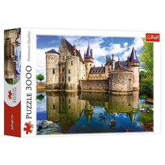 Puzzle: Castle in Sully-sur-Loire, France 3000 Piece (Trefl Red)
